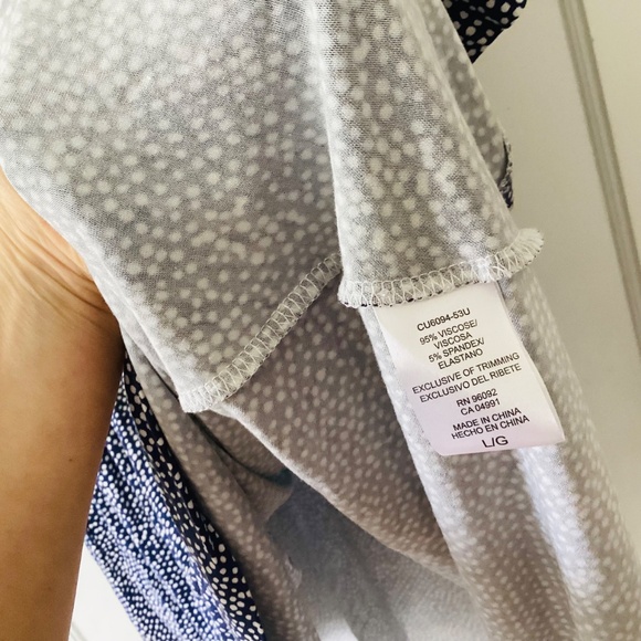 Hilary Radley Blue & White Polka Dot Mid Length Skirt Women's Size Large NWT - Picture 7 of 10